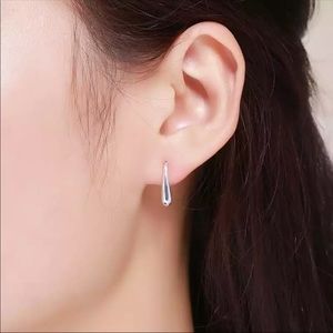 Sterling silver tear drop earrings